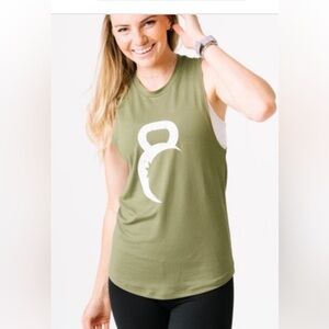 Zyia Womens Olive Green Kettle Moon Tank. Size XXL